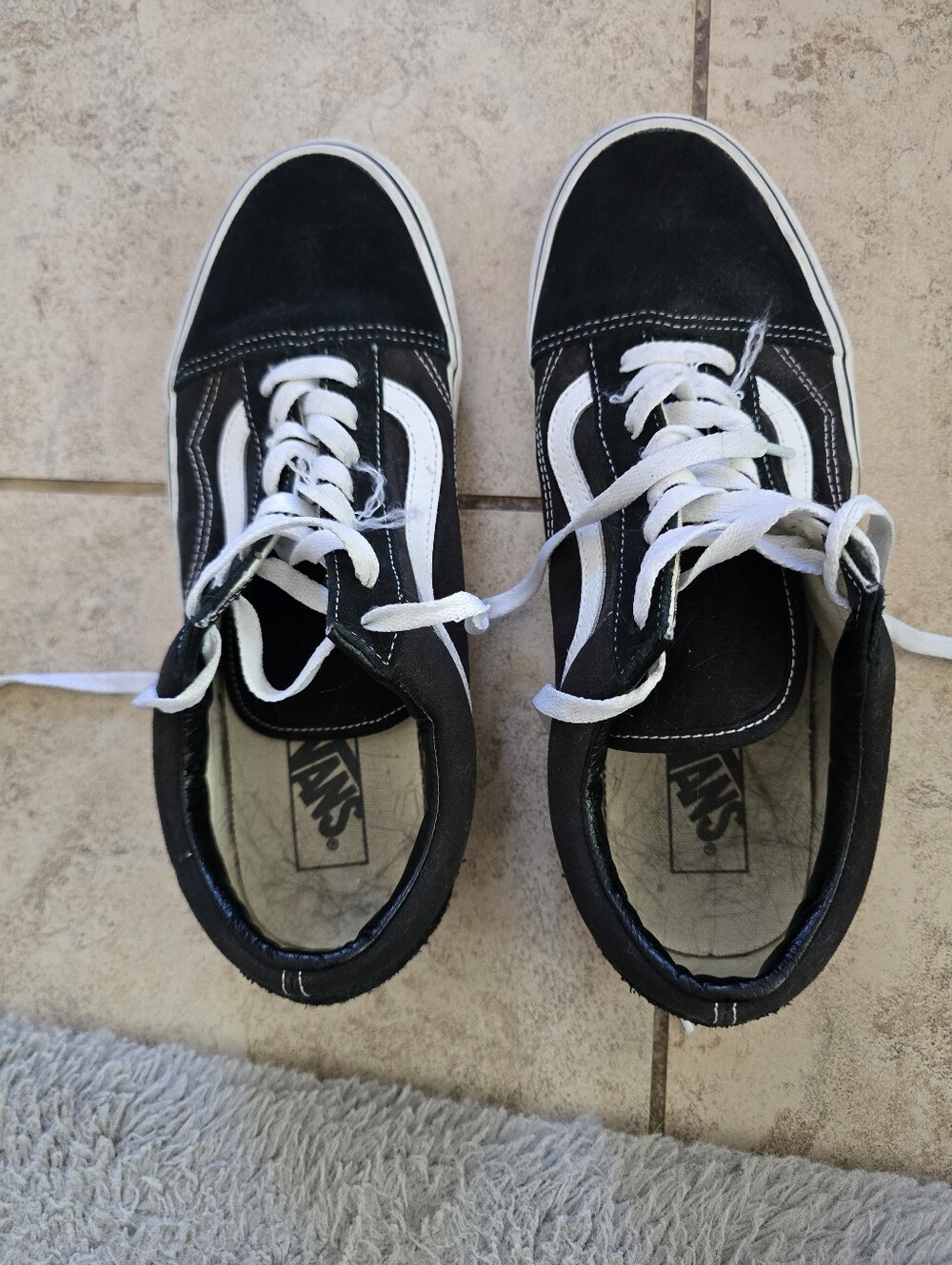 Vans Black and White Old Skool Low Top Sneakers